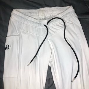 White workout sweats
